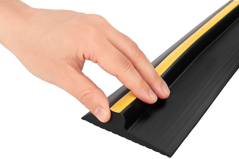 Heavy-Duty Garage Door Seal Threshold Weatherproof EPDM Rubber Draught Excluder for Clean, Dry, Energy-Efficient Garages