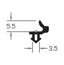 Premium Grade UPVC Black TPE Flipper Gasket Seal - 200m