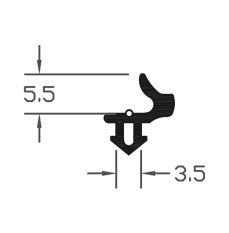 Premium Grade UPVC Black TPE Flipper Gasket Seal - 200m