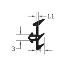 High Performance TPE Black E-Gasket Seal - 200m