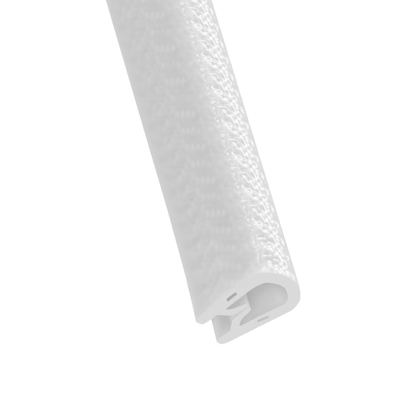 Durable White Self-Grip Rubber Edge Trim for 1.5mm to 3mm Panels