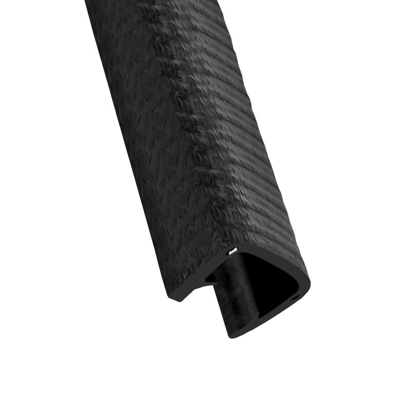 Durable Black Self-Grip Edge Trim – Fits 10mm to 12mm Panel Thickness