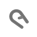 Black Self-Grip Rubber Edge Trim for 3mm to 5mm Panels – Per Metre