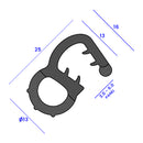 13mm Bulb Self-Grip Edge Trim for 3mm to 6mm Panels – Watertight Seal