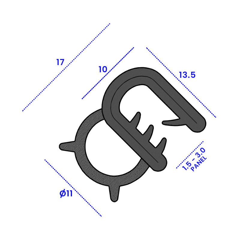 Durable and Versatile Self Grip Side Seal with 11mm Bulb for Various Applications