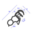 Reusable Edge Trim with Bulb Seal - Fits 1.5mm to 3mm Panels