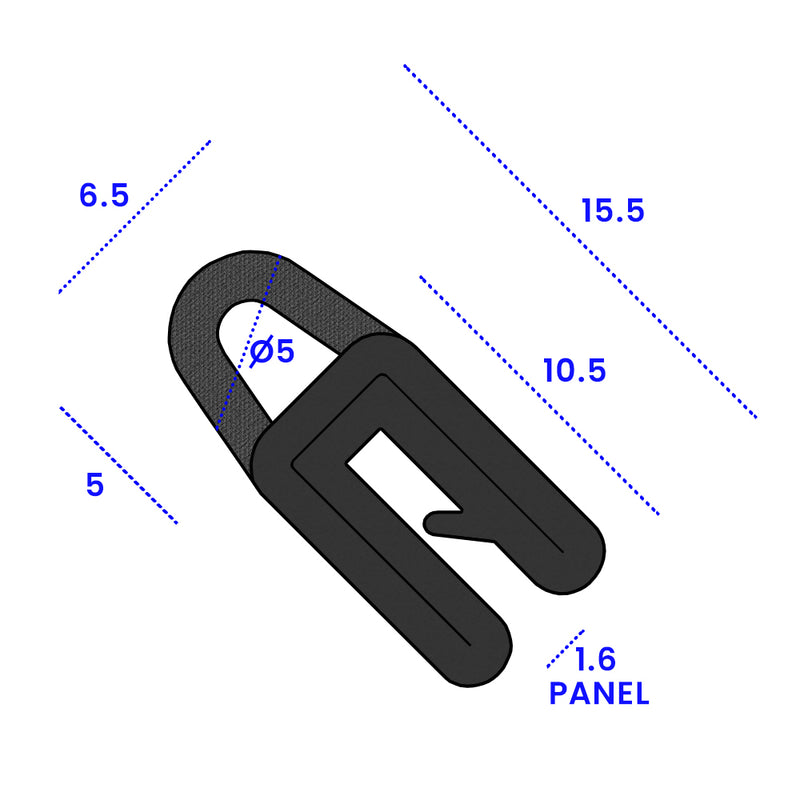 Self-Grip Top Seal with 5mm Bulb – Ideal for 1.6mm Panels