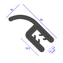 High-Quality Self Grip Edge Trim with 12mm Sponge Lip Suitable for Panels 1.5mm to 3mm