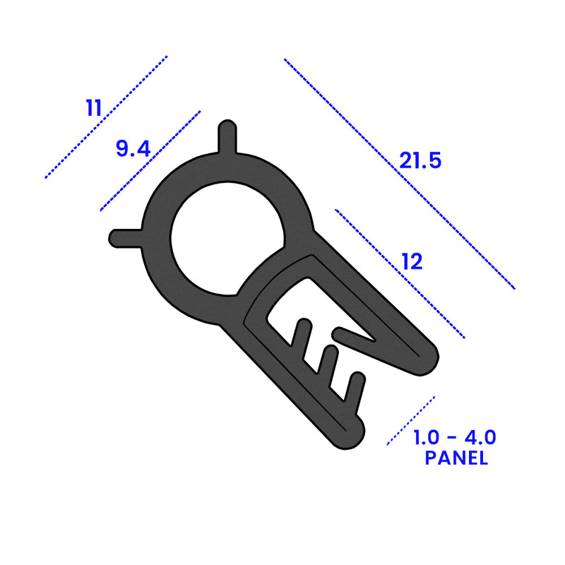 High-Temperature Resistant Silicone Edge Trim – Fits Panels 1mm to 4mm