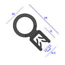 20mm Diameter Self-Gripping Edge Trim for 2.5mm to 5mm Panels – Watertight Seal