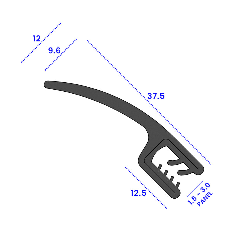 Heavy-Duty Self-Grip Top Lipseal for Sealing Panels – 1.5mm to 3mm Thickness