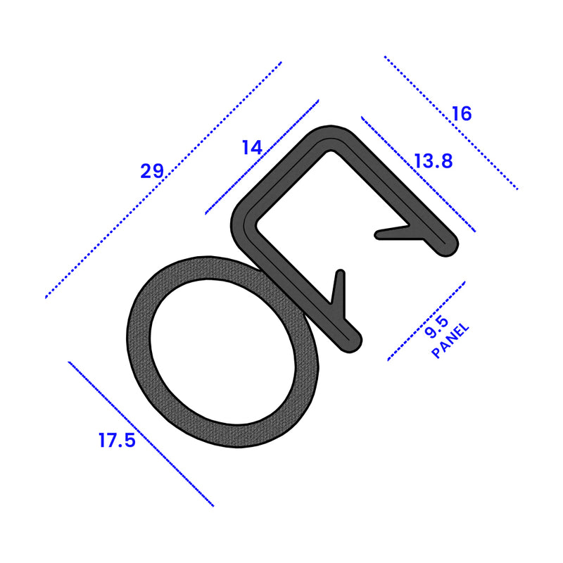 High-Quality Self-Grip Edge Trim with 17.5mm Bulb For Watertight Seals