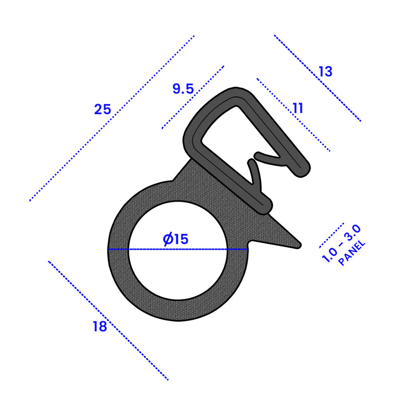 Durable Side Seal for Watertight Protection – Fits 1mm to 3mm Panels