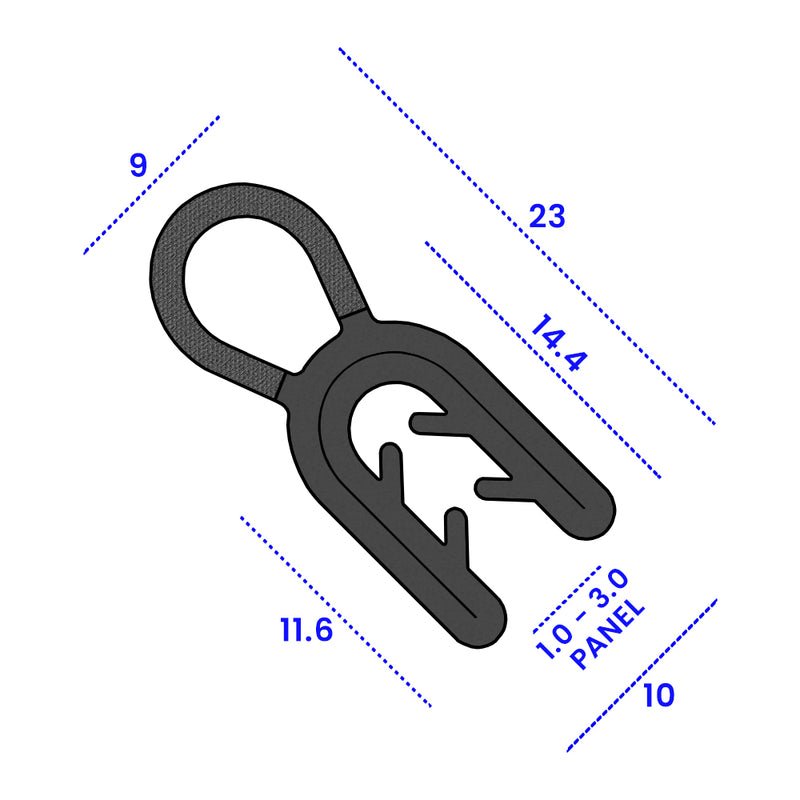 Self-Grip Top Seal with 9mm Sponge Bulb – For 1mm to 3mm Panels