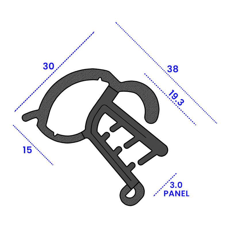 Self-Grip Top Seal with 15mm Bulb – Ideal for 3mm Panels