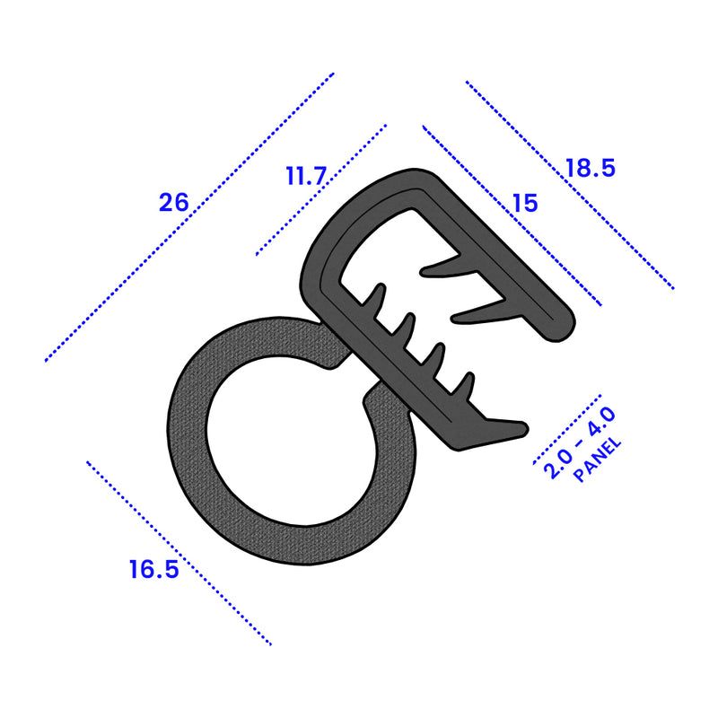 High-Quality EPDM Edge Trim Watertight Seal for 2mm to 4mm Panels