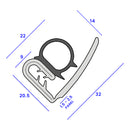 13mm Diameter Self-Gripping Side Seal – PVC and EPDM Trim for Windows and Doors