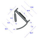 Ultra-Durable Glass Door Side Seal 3m - Perfect Fit for 12mm-12.8mm Glass