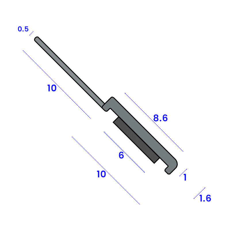 Professional Glass Door Seal 3m Top & Bottom Fit Crystal-Clear Strong