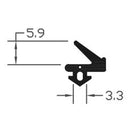 Heavy Duty UPVC Black TPE  Flipper Gasket Seal  - 300m