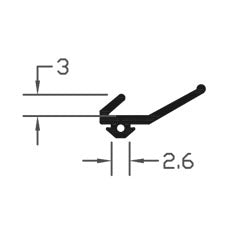 High Performance TPE Black Flipper Gasket Seal For Household Use - 250m