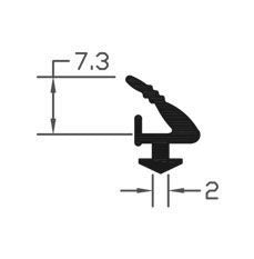 High Impact Weatherproof  Flipper Gasket Sealing Strip  - 250m