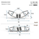 Chrome Colour Magnetic Shower Screen Seal for 4-6mm Glass (Pair, 2000mm)