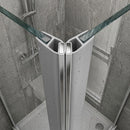 Chrome Magnetic Shower Screen Seal for 8-10mm Glass (Pair, 2000mm)