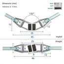 Chrome Magnetic Shower Screen Seal for 8-10mm Glass (Pair, 2000mm)