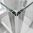 Chrome Magnetic Shower Screen Seal for 8-10mm Glass (Pair, 2000mm)