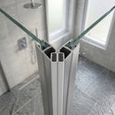 Chrome Colour Magnetic Shower Screen Seal for 4-6mm Glass (Pair, 2000mm)