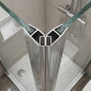 Chrome Colour Magnetic Shower Screen Seal for 4-6mm Glass (Pair, 2000mm)