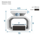 Magnetic Shower Screen Seal in Soft PVC for Easy Installation (Pair, 2000mm)