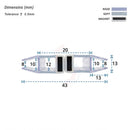 Magnetic Shower Screen Seal for 8-10mm Glass (Pair of 2m or 2.5m)