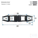 Magnetic Shower Screen Seal in Black for Easy Installation (Pair, 2000mm or 2500mm)