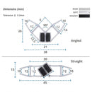 Magnetic Shower Screen Seal for 10-12mm Glass (Pair, 2000mm)