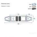 Magnetic Shower Screen Seal for 10-12mm Glass (Pair, 2000mm)