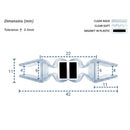 Magnetic Shower Screen Seal for 4-6mm Glass (Pair, 2000mm)