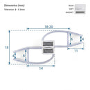 Magnetic Shower Screen Seal for 4-6mm Glass (Length 2000mm)