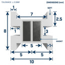 Magnetic Shower Screen Seal in Soft PVC for Easy Installation (Pair, 2000mm)