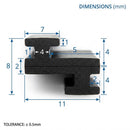 Magnetic Shower Screen Seal in Soft PVC for Easy Installation (Pair, 2000mm)