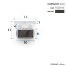 Magnetic Shower Screen Seal in Soft PVC for Easy Installation (Length 2000mm)