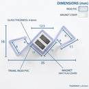 Magnetic Shower Screen Seal for 4-6mm Glass (Pair, 2000mm)