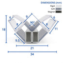 Magnetic Shower Screen Seal for Easy Installation (Pair, 2000mm or 2500mm)