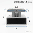 High-Quality Magnetic Shower Screen Seal for Easy Installation (Length 2000mm)