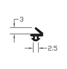 Ultra Durable Black TPE Flipper Gasket For Windows & Doors - 250m