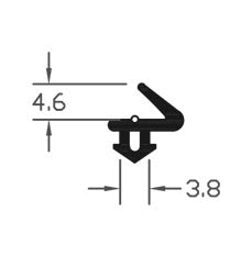 High Performance UPVC Black TPE Flipper Gasket Seal - 300m