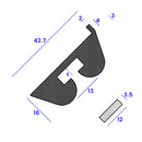 High-Quality Black PVC B Fender For Boats and Industrial Use – 42.7mm x 16mm