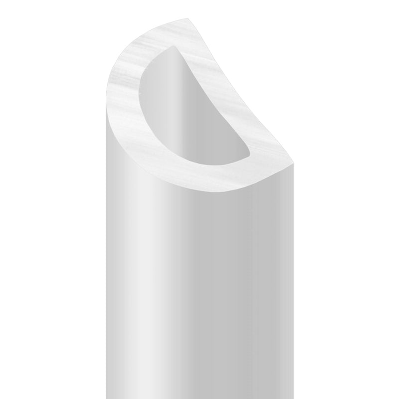 Durable Marine-Grade White PVC D Fender – Per Metre