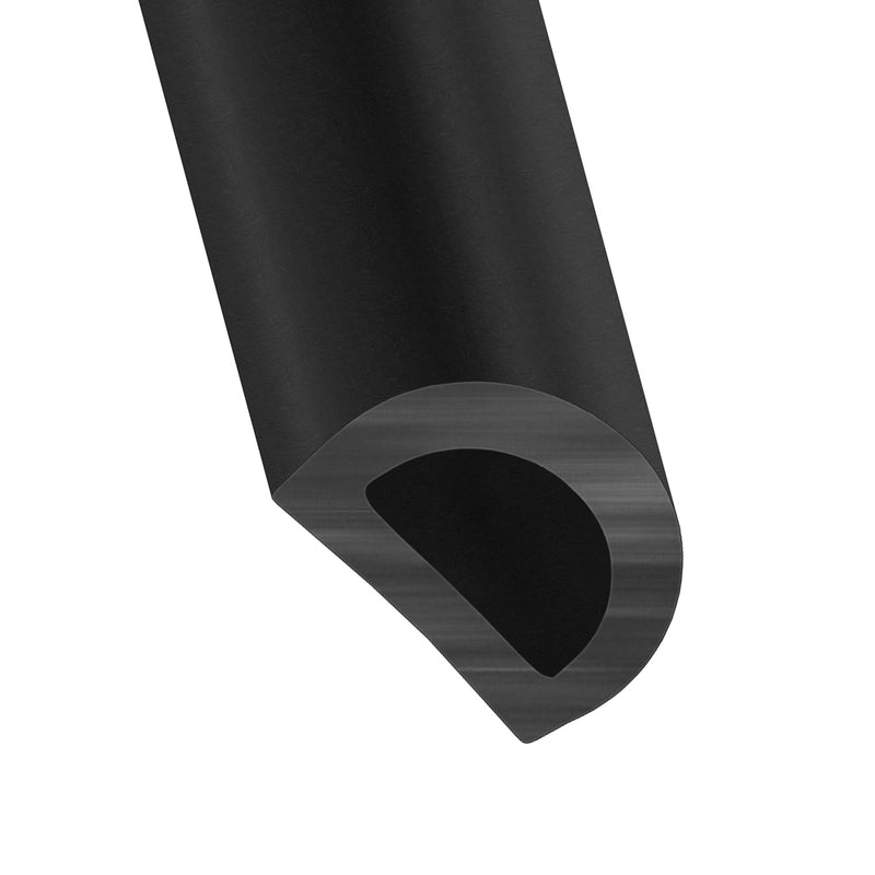 Heavy-Duty Black PVC D Fender – 32mm x 21mm